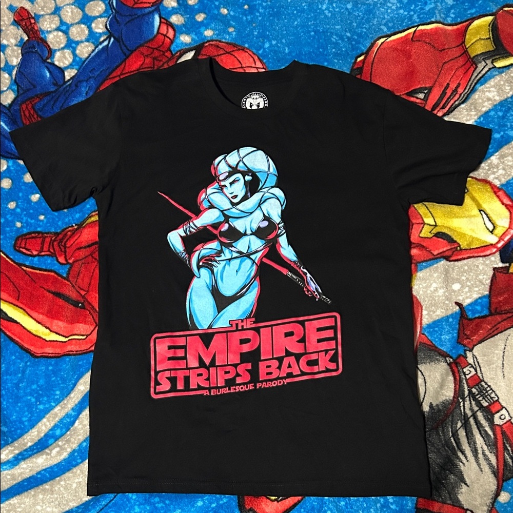 The Empire Strips Back A Burlesque Parody Graphic Tee Shirt